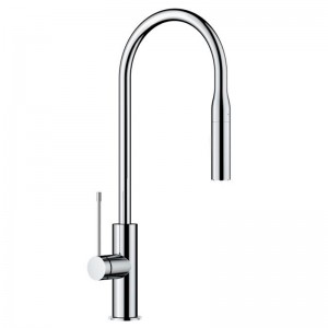 High Rise Chrome Goose Neck Pull-out Sink Mixer