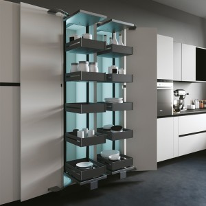 Quadra Anthracite Slide-out Pantry Unit