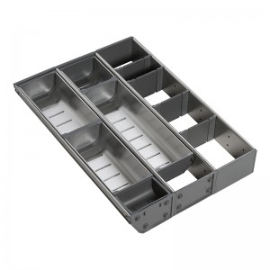 500mm Stainless Steel Triple Cutlery Organiser