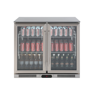 208L Double Door Stainless Steel Beverage Fridge