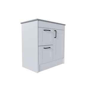 Shaker 1 Door 2 Drawer Left-Hand Freestanding Vanity Base Unit