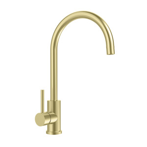 PVD Kitchen Goose Neck Mixer Tap Brass