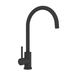 PVD Kitchen Goose Neck Mixer Tap Black
