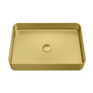 PVD Rectangular Vanity Basin Brass
