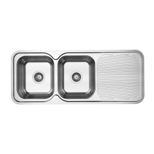 Bowl & Drainer Double Main Bowls with Drainer 40L