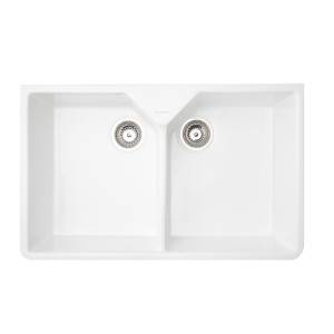 Designer Butler Ceramic Double Bowl 56L